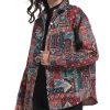 Aztec Shacket Fall Jacket Brocade Jacquard Ethnic Plaid Print Button Down Shirt for Men Women Casual Spring Coat
