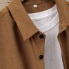 Men's Casual Button Down Shirt Short Sleeve Collared Top