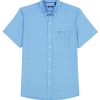 Mens Breeze Short Sleeve Button Down Patterned Shirt