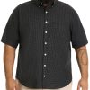 Men's Big and Tall Wrinkle Free Short Sleeve Button Down Check Shirt