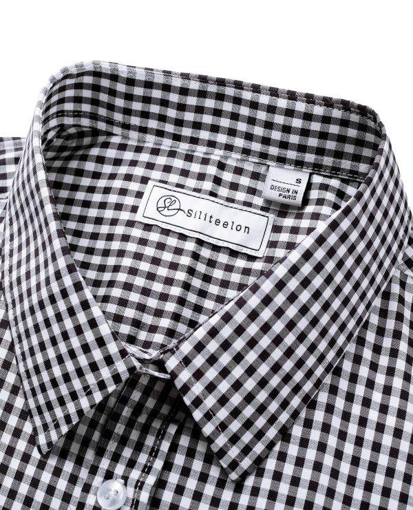 Womens Plaid Dress Shirts Long Sleeve Button Down Wrinkle-Free Stretch Solid Casual Work Office Blouse Top