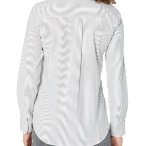 Women's Long Sleeve Button Down Stretch Oxford Shirt (Available in Plus Size)