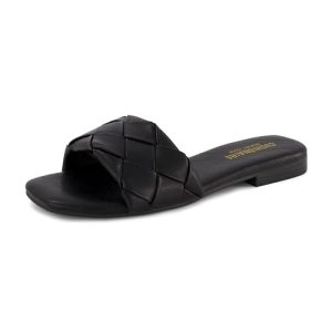Franca Woven Slide Sandals Women Dressy or Casual with Memory Foam | Comfortable Summer Shoes for Women | Lightweight Slip-On