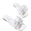 Women's Bow Slide Sandals Open Toe Slip On Summer Flat Sandals