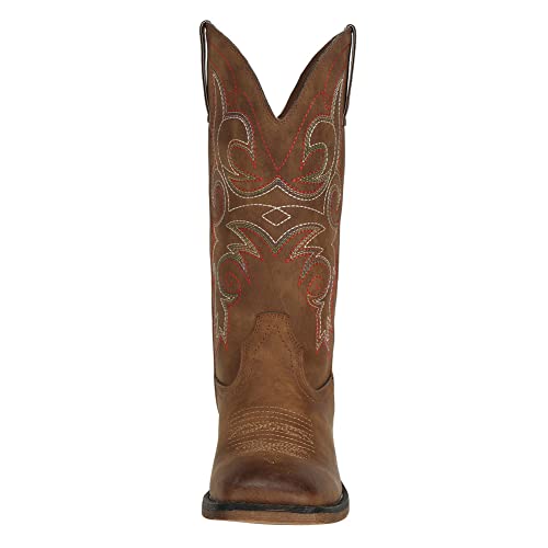 Womens Western Square Toe Cowgirl Cowboy Boots Mid Calf