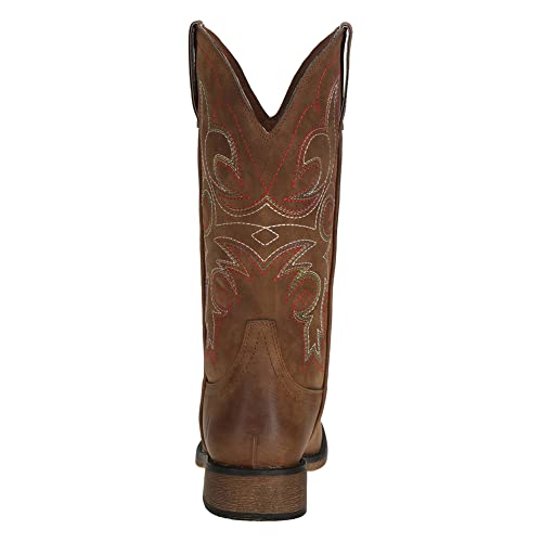Womens Western Square Toe Cowgirl Cowboy Boots Mid Calf