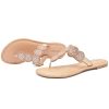 Women's Flat Slide Sandals - Casual Bling Bohemian Thong Slip on Summer Flat Sandals.