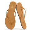 Flip Flops for Women - Memory Foam Flats Summer Sandals for Women 2025 - Vegan Leather Lightweight Womens Sandals Summer Beach