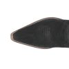 Womens Thunder Road Embroidered Snip Toe Casual Boots Knee High Mid Heel 2-3" - Black