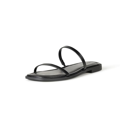 Women's Paris Square Toe Two Strap Flat Sandal