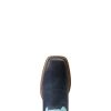 Womens Round Up Ruidoso Embroidery Metallic Square Toe Casual Boots Mid Calf Low Heel 1-2" - Brown
