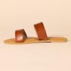 Women's Two Band Slip On Open Toe Sandal