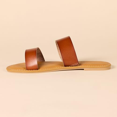 Women's Two Band Slip On Open Toe Sandal