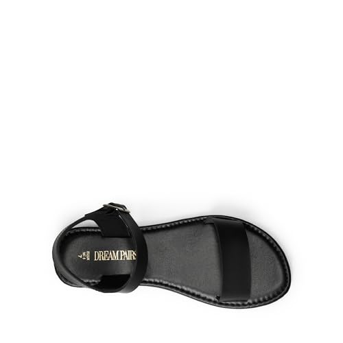 Women's Ankle Strap Flat Sandals Open Toes One Band Buckle Summer Dressy Sandals