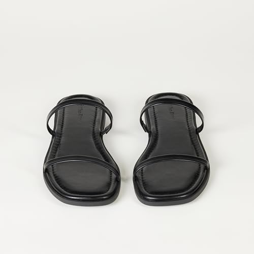Women's Paris Square Toe Two Strap Flat Sandal