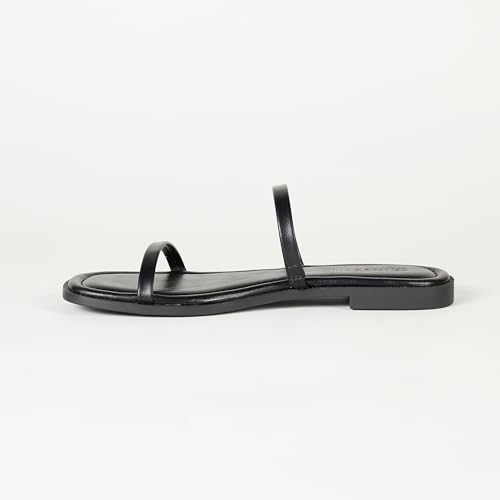 Women's Paris Square Toe Two Strap Flat Sandal