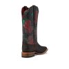 Women's Frontier Farrah Western Boot - Chocolate Floral Emboss/Wild Rose Print, 9.5 Medium