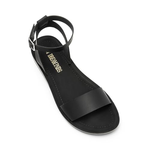 Women’s One Band Ankle Strap Buckle Flat Sandals