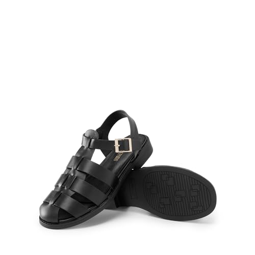 Womens Fisherman Gladiator Braided Flat Sandal Cute Woven Strappy Closed Toe Shoes for Summer