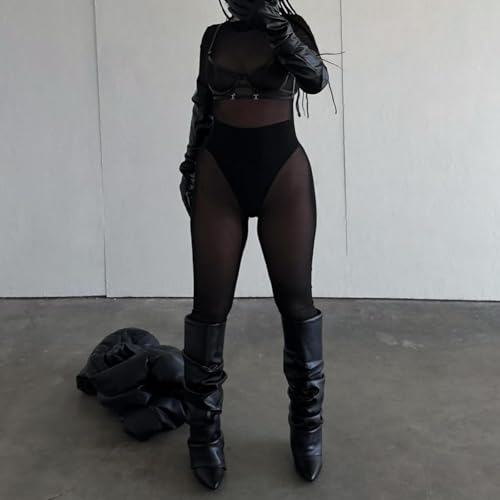 Slouched Ruched Fold Over Boots for Women Covered Wedge Heel Patent Leather Knee High Boots Wide Calf Pointed Toe Casual Boots
