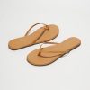 Flip Flops for Women - Memory Foam Flats Summer Sandals for Women 2025 - Vegan Leather Lightweight Womens Sandals Summer Beach