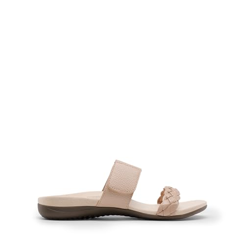 Women's Arch Support Slides Flat Sandals Soft Cushion Slippers With Adjustable Straps