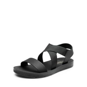 Women's Open Toe Elastic Ankle Strap Flat Summer Sandals