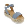 CLIP ~ Women Open Toe Ankle Strap Platform Espadrille Sandal