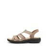Women's Comfortable Arch Support Dressy Flat Sandals Elastic Open Toe Walking Shoes for Summer
