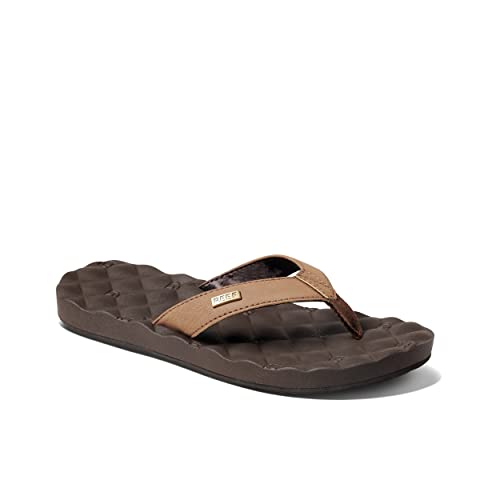 Dreams Women's Flip Flop, Memory Foam Cushion Footbed, Faux Leather Satin Lined Strap