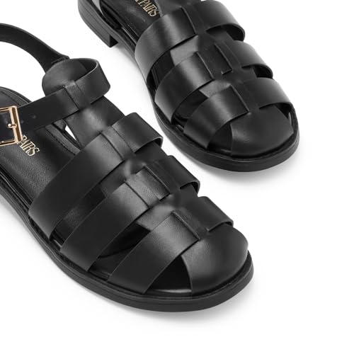 Womens Fisherman Gladiator Braided Flat Sandal Cute Woven Strappy Closed Toe Shoes for Summer