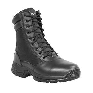LAPG Men's Core 8" Side-Zip Tactical Work Boots, Lightweight and Durable Suede Leather Military Combat Boots for Hiking,