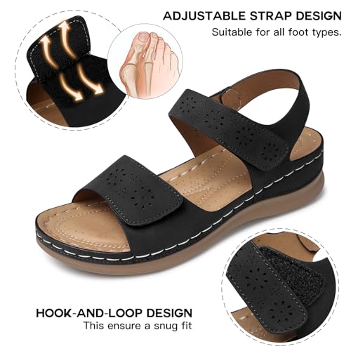 Flat Sandals for Women Dressy: Comfortable Flats Sandals Women Open Toe Ankle Strap Walking Shoes Summer