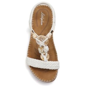 Women Sandals Arch Support Handmade Bohemian Braided Flat Sandals Comfort Walking Beach Ankle Elastic Summer Shoes