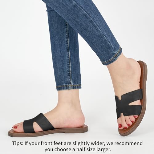 Flat Sandals for Women Slides: Comfortable Slip On Womens Flats Shoes Dressy Summer Casual Beach Sandal 2025