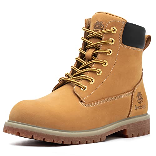 Soft Toe Classic Upgraded Work Boots for Men and Women,Waterproof Full Grain Leather Insulated Non Slip Comfortable 6 Inch Shoes