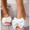 Women's Bow Slide Sandals Open Toe Slip On Summer Flat Sandals