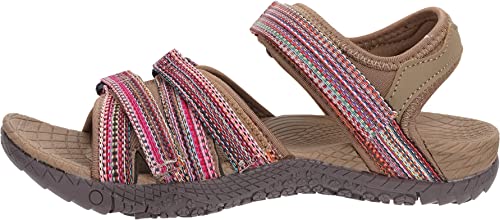Women’s Hiking Sandals with Arch Support | Adjustable Hook and Loop Straps | Durable Sport Sandals for Outdoor Adventure