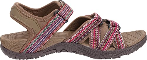 Women’s Hiking Sandals with Arch Support | Adjustable Hook and Loop Straps | Durable Sport Sandals for Outdoor Adventure