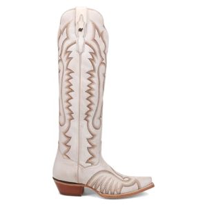 Boots Womens Josie Embroidered Snip Toe Zippered Casual Boots Mid Calf Low Heel 1-2" - White