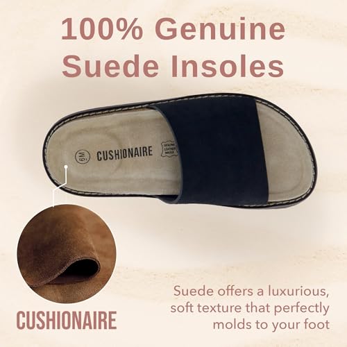 Ritual Women’s Slide Sandal – Suede Slip-On with Cork Footbed, Contoured Insole & Flexible Lightweight Outsole