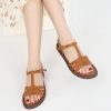 Women's Flat Sandals Dressy: Summer Gladiator Dress Sandals 2025 Comfortable Slip On Walking Beach Footwear Slingback