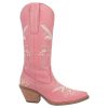 Womens Full Bloom Floral Round Toe Casual Boots Knee High Mid Heel 2-3" - Black