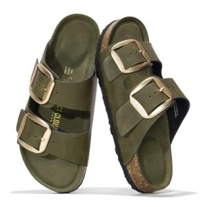 Genuine Leather Flat Sandals for Women 2025 Comfortable Beach Essentials Womens Sandals Memory Foam Vacation Essentials Slides
