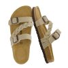 Women's Lizzy Cork Footbed Sandal - Comfortable, Adjustable Straps, Arch Support, Wide Widths Available, Boho Chic Summer Slides