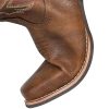 Women's Cowboy Boots Square Toe Western Cowgirl Mid Wide Calf Embroidered Boots Brown