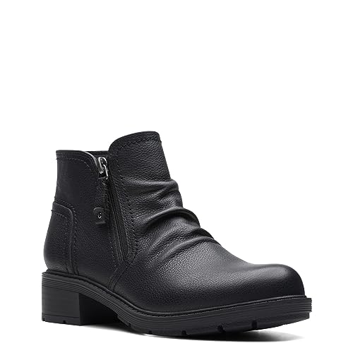Womens Hearth Dove Leather Ruched Booties