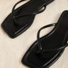 Women's Square Open Toe Flip Flop Minimalist Thong Flat Sandals Slide On Summer Vacation 2025 Dressy Shoes