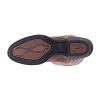 Womens Maddie Embroidered Round Toe Pull On Casual Boots Mid Calf Low Heel 1-2" - Black