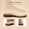 Women's Comfortable Arch Support Dressy Flat Sandals Elastic Open Toe Walking Shoes for Summer